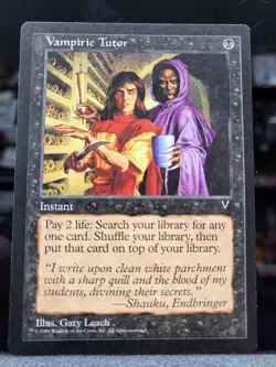 [1x] Vampiric Tutor Played, English Visions MTG Magic - Image 1