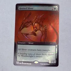 SLD Horned Sliver (Extended Art) Secret Lair Drop Foil MTG NM - Image 1