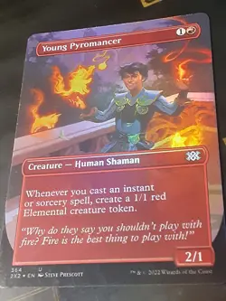 Young Pyromancer Borderless FOIL, D Masters 2022 , NM , MTG, FREE SHIPPING - Image 3