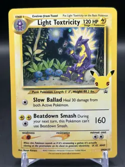 Light Toxtricity SWSH137 Celebrations Black Star Promo Holo Pokemon Card' - Image 1