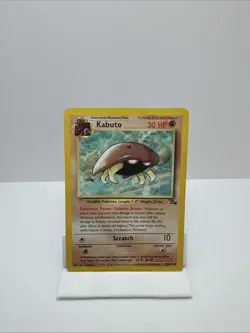 Kabuto Fossil 50/62 Unlimited Edition Regular Common Pokemon Card (DMG) - Image 1