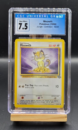 Pokemon Meowth 56/64 Jungle 1999 CGC 7.5 - Image 1