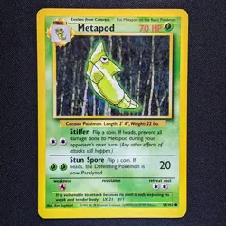 Metapod 54/102 Base Set Unlimited Pokemon 1999 - HP/DMG - Image 1