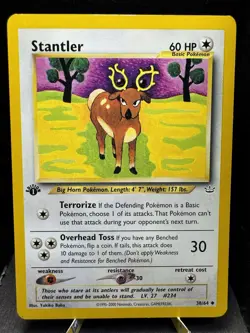 Pokemon TCG WOTC Neo Revelation 1st Edition Stantler 38/64 Uncommon LP! - Image 1