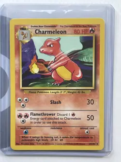 Pokemon TCG Charmeleon Base Set 24/102 Regular Unlimited Uncommon - Image 1