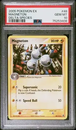 2005 POKEMON EX DELTA SPECIES #48 MAGNETON PSA 10 GEM MINT - Image 1