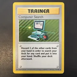 Vintage Pokemon Shadowless Computer Search 71/102 Base Set WotC 1999 - Image 1