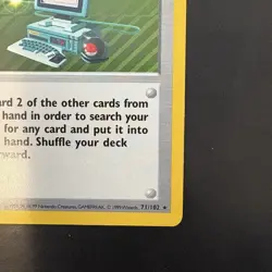 Vintage Pokemon Shadowless Computer Search 71/102 Base Set WotC 1999 - Image 4