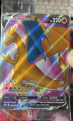 2020 Pokemon Charizard V SEALED Black Star Promo SWSH050 Champions Path - Image 1