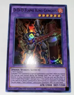 Yugioh! D/D/D Flame King Genghis - CT13-EN005 - Super Rare - Limited Edition NM - Image 1