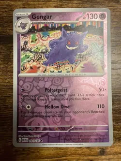 Gengar Reverse Holo LP 094/165 Scarlet & Violet 151 Pokemon Card - Image 1