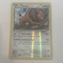 Pokemon Card - Tauros - 100/146 - Rare - Reverse Holo - XY - Base Set - LP/NM - Image 1