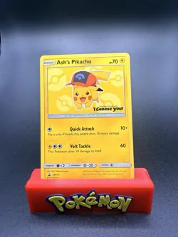 Pokemon TCG Ash's Pikachu SM111 Promo Card Near Mint - Image 1