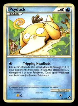 Psyduck 74/102 Common HGSS Triumphant Pokemon LP - Image 1