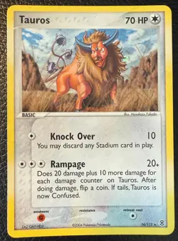 2004 POKEMON TCG TAUROS FIRERED LEAFGREEN HOLO 16/112 VLP - Image 1