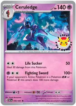Ceruledge (040/091) | Pokemon Day 2024 Stamped Paldean Fates Promo | Sealed - Image 1