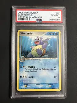 PSA 10 Pokemon EX Crystal Guardians Wartortle 42/100 2006 - Image 1