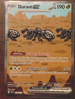 Pokemon TCG Durant EX Surging Sparks Holo 236/191 Illustration Rare +2 FREE IRs - Image 1