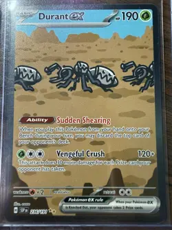 Pokemon TCG Durant EX Surging Sparks Holo 236/191 Illustration Rare +2 FREE IRs - Image 3