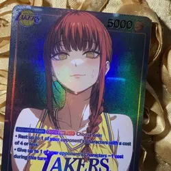 MAKIMA CHAINSAW MAN LAKERS ACG Waifu Holo Girl Card - Image 2
