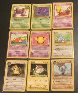 Pokemon Vintage Team Rocket Card Lot - WOTC - Lot Of 9 Cards EX-MT - Image 1