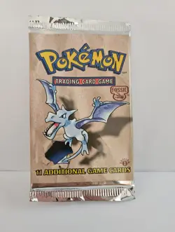 Empty 1st Edition Fossil Booster Pack Box Pokemon Card Aerodactyl no cards - Image 1