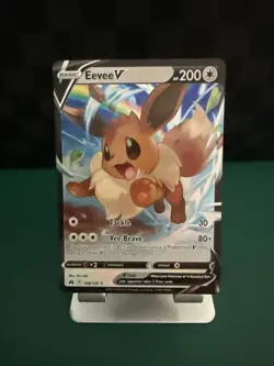 Eevee V 108/159 Ultra Rare 2023 Holo Crown Zenith Pokemon Card NM - Image 1