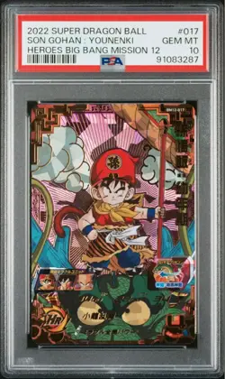 PSA10 Dragon Ball Z Gohan Youth BM12 017 Trading Card Slab Grade - Image 1