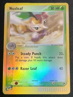 2003 Pokemon EX Sandstorm Nuzleaf #48/100 Reverse Holo - Image 1