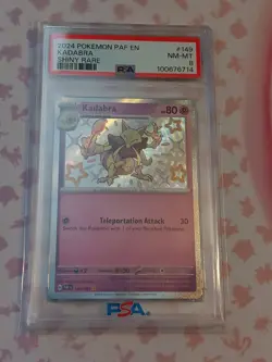 2024 POKEMON PAF EN KADABRA SHINY RARE #149 PSA 8 - Image 1
