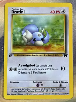 Pokemon ITALIAN Dratini 53/82 1st Edition Team Rocket - Image 1