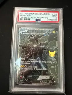 ZEKROM 2021 POKEMON CELEBRATIONS BLACK AND WHITE BASE SET 114/114 PSA 9 - Image 1