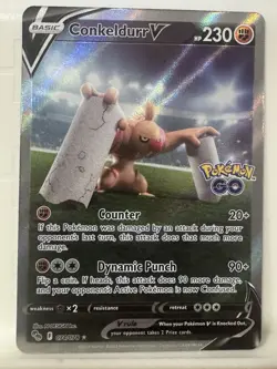 Conkeldurr V 074/078 Pokemon Go Pokemon TCG Alternate Art Ultra Rare NM - Image 1