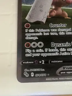 Conkeldurr V 074/078 Pokemon Go Pokemon TCG Alternate Art Ultra Rare NM - Image 3
