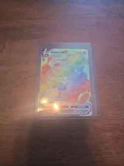 Pokemon TCG Snorlax VMAX Holo Card 206/202 Sword & Shield Rainbow Secret Rare - Image 1