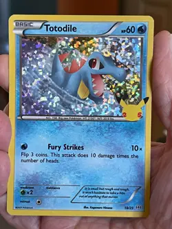 POKEMON TOTODILE 18/25 PROMO MCDONALDS HOLOFOIL CONFETTI LP CARD - Image 1