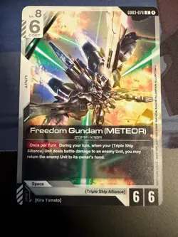 Gundam Card Game Freedom Gundam Meteor Boost Kit 01 Promo GD03-076 USA English - Image 1