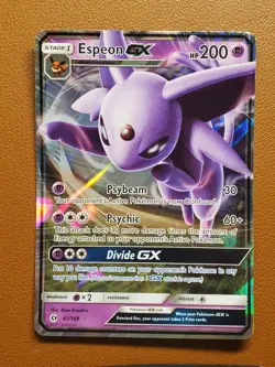 Espeon GX 61/149 - Sun & Moon - Ultra Rare Holo Pokemon Card - Near Mint (NM) - Image 1