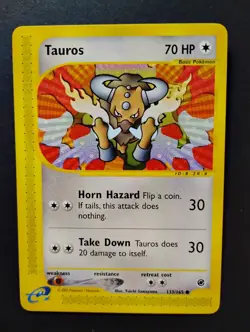 Tauros 133/165 Expedition Base Set Non-Holo 2002 WOTC Vintage Pokemon Card NM - Image 1