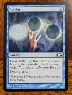 Ponder x1 MTG Core 2012 M12 Magic Moderate Play MP English - Image 1