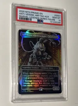 ANTI-VENOM BORDERLESS FOIL PROMO 2025 MTG MARVEL LEGENDS SERIES FIGURE PSA 10 - Image 2