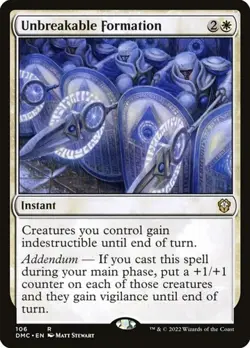 1x Unbreakable Formation NM Eng MTG - Dominaria United Commander - Image 1