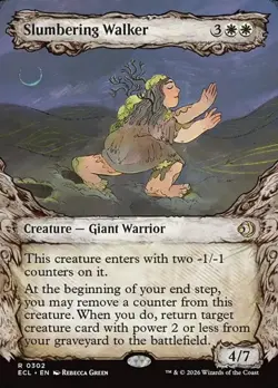 1x Slumbering Walker - Showcase NM Eng MTG - Lorwyn Eclipsed - Image 1
