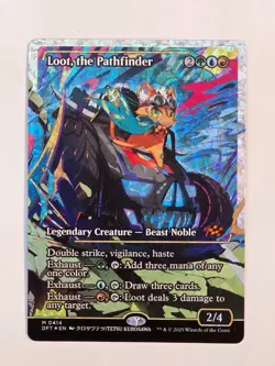 Loot, the Pathfinder - M0414 (Showcase) (Fracture Foil) - Aetherdrift - MTG - NM - Image 1