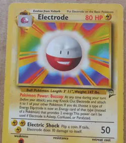 Electrode 25/130 Rare Non-Holo Base 2 Set Pokemon Card MP - Image 2