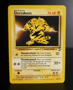 Pokemon TCG - ELECTABUZZ - 24/130 - RARE - UNLIMITED - BASE SET 2 (2000) - MP - Image 1