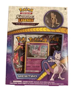 Shining Legends Mewtwo Pin Collection Factory Sealed Pokemon TCG Brand New - Image 1