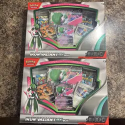 Lot of 2: POKEMON TCG IRON VALIANT ex BOX SET FACTORY SEALED NEW - Image 1