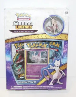Brand New Sealed - Pokemon TCG Shining Legends Mewtwo Pin Collection Box 2017 - Image 1