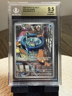 Pokemon TCG Squirtle Stellar Crown IR 148/142 BGS 9.5 GEM MINT - Image 1
